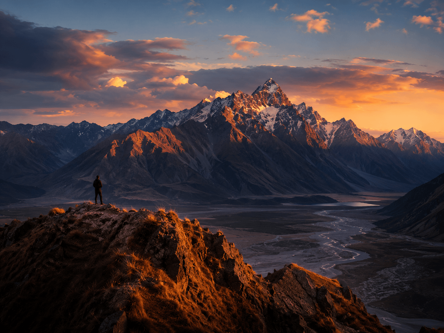 Southern Alps at dusk