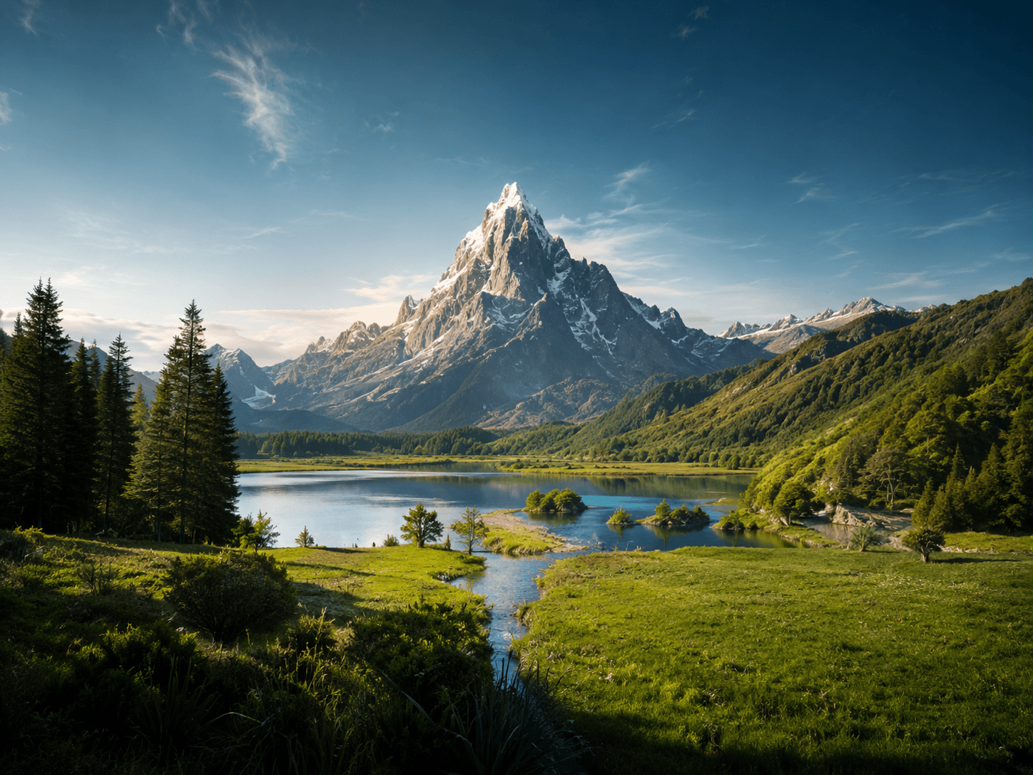 Alpine lake reflection